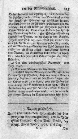 3. Arzneygelahrheit.