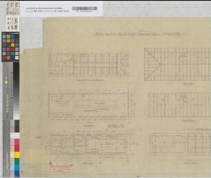 Stellwerksgebäude "Bh" auf Bahnhof Witten-Höhe, Blatt 1a: Grundrisse, Ansichten, Schnitte, Sparrenlage, Lageplan, M. 1:50 und M. 1:1.000 Hgs, Sknr.: 2, Fanr.: 2, Bunr.: 3