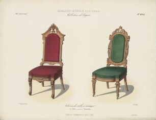 "Chaises de salle à manger; En chêne _ Renaissance", aus: Le Garde-meuble