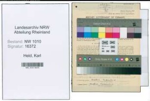 Entnazifizierung Karl Held , geb. 18.05.1909 (Pfarrer)