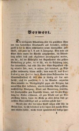 Die gemischten Ehen von dem katholisch-kirchlichen Standpuncte aus betrachtet