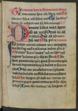 Horae de sancta trinitate