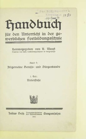 Teil 1, Unterstufe: [Teil 1, Unterstufe]