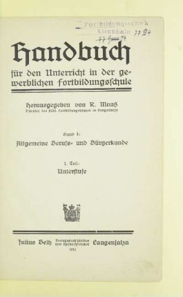 Teil 1, Unterstufe: [Teil 1, Unterstufe]