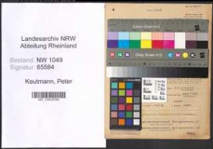 Entnazifizierung Peter Keutmann , geb. 10.08.1909 (Ingenieur)