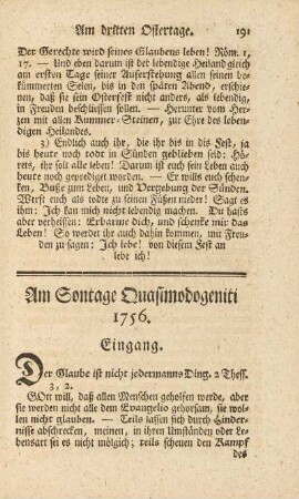 Am Sontage Quasimodogeniti 1756