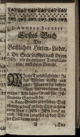 Erstes Buch Der Geistlichen Hirten-Lieder.