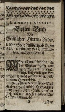 Erstes Buch Der Geistlichen Hirten-Lieder.