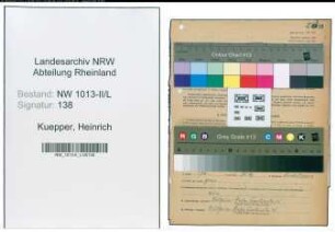Entnazifizierung Heinrich Kuepper , geb. 02.07.1903 (Oberamtsrichter)