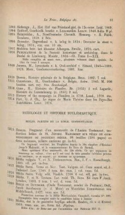 Théologie et histoire ecclésiastique
