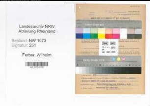 Entnazifizierung Wilhelm Ferber , geb. 10.12.1882 (Lehrer)