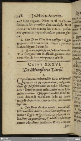 Caput XXXVI. De Ministerio Verbi