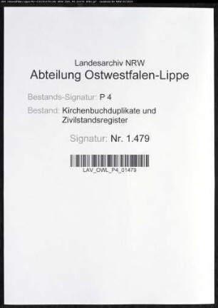 Kirchenbuchduplikat der katholischen Gemeinde Letmathe (GHT 1847). (Gemeinde: Letmathe, katholische Gemeinde)