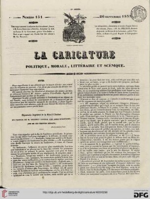 Numéro 151 (26 Septembre 1833)