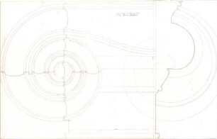 Gärtner, Friedrich von; Athen (Griechenland); Königliche Residenz (Athener Schloss) - Säulenkapitell (Schnitt)
