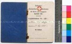 Mitgliedsbuch des Arbeiter-Samariter-Bundes für Wilhelm Metze