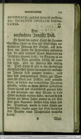 Der verfluchten Junfer Loch