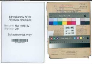 Entnazifizierung Willy Schaarschmidt , geb. 25.01.1896 (Arbeiter)