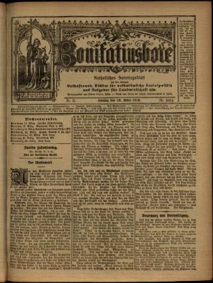 Ausgabe vom Sonntag, den 16. März 1919.