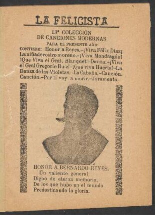 Honor a Bernardo Reyes.