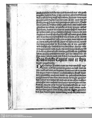 Das sechste Capitel wie er seyn iuget tzugebracht