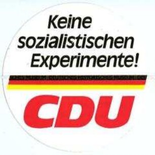 Aufkleber der CDU zur Volkskammerwahl 1990 in der DDR