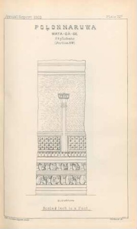 Plate XIIG. Polonnaruwa. Wata-Dâ-Gé. Stylobate ...
