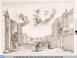Bühnenbild zu der Oper 'Il fuoco eterno', 5. Bild: Rom