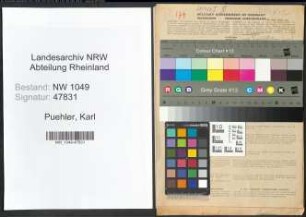 Entnazifizierung Karl Puehler , geb. 24.10.1910 (Werkmeister)