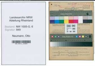 Entnazifizierung Otto Neumann , geb. 08.08.1905 (Beamter)
