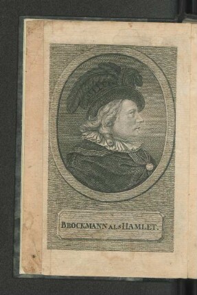 [Brockmann als Hamlet.]