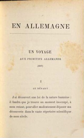 Chez les Allemands, l'art et les moeurs