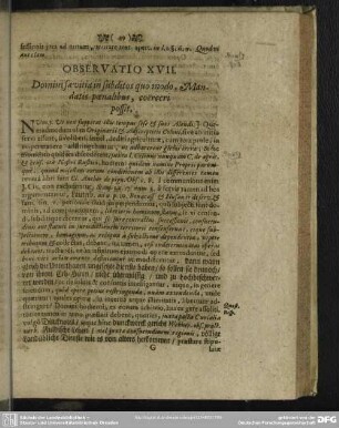 Observatio XVII. Domini saevitia in subditos quomodo, Mandatis poenalibus, coerceri possit