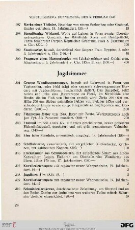 Jagdzimmer (Nr. 301-321)