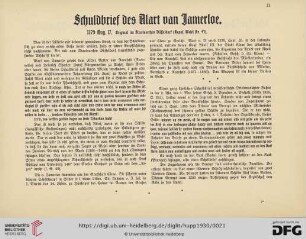 Schuldbrief des Alart van Jamerloe