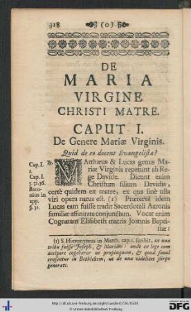 De Maria Virgine Christi Matre.