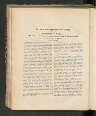 Aus den Schutzgebieten der Südsee.