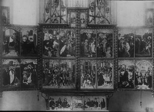 Blaubeuren, Hochaltar, Sonntagsseite, ehem. Benediktiner-Klosterkirche, Ulmer Schule, Syrlin-Werkstatt; Erhart, Michel; Zeitblom, Bartholome; Strigel, Bernhard