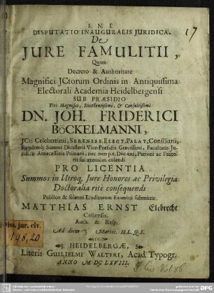 De jure famulitii