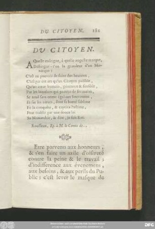 Du Citoyen.