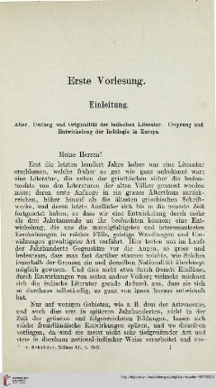 Erste Vorlesung