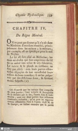 Chapitre IV. Du Régne Minéral