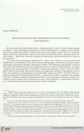 26: Historia sztuki w służbie "niemieckich badań wschodnich" : (Ostforschung)