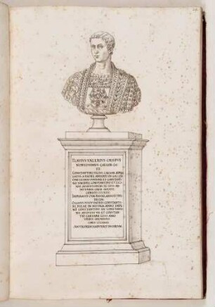 Bildnisbüste des römischen Unterkaisers Crispus, in: Series continuata omnium Imperatorum [...], Bd. 2, Bl. 29