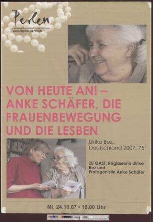 Von heute an! : Anke Schäfer, die Frauenbewegung und die Lesben