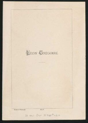 II. 36. Leon Gregoire