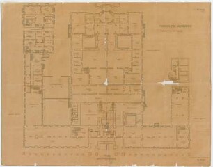 Fischer, Theodor; Wiesbaden; Museum - Grundriss Keller