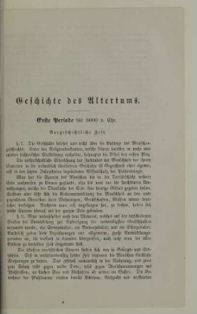Erste Periode. Bis 3000 v. Chr. Vorgeschichtliche Zeit