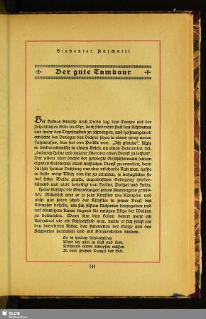 Siebter Abschnitt: Der gute Tambour