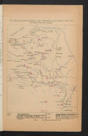 Die Hauptoperationsfacen der Offensive im Westen bis zur Schlacht an der Aisne